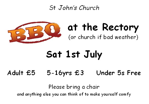 Church BBQ at the Rectory - 1 July 2017 at 4pm